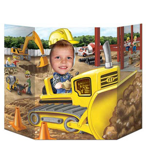 Beistle Construction Bulldozer Photo Prop