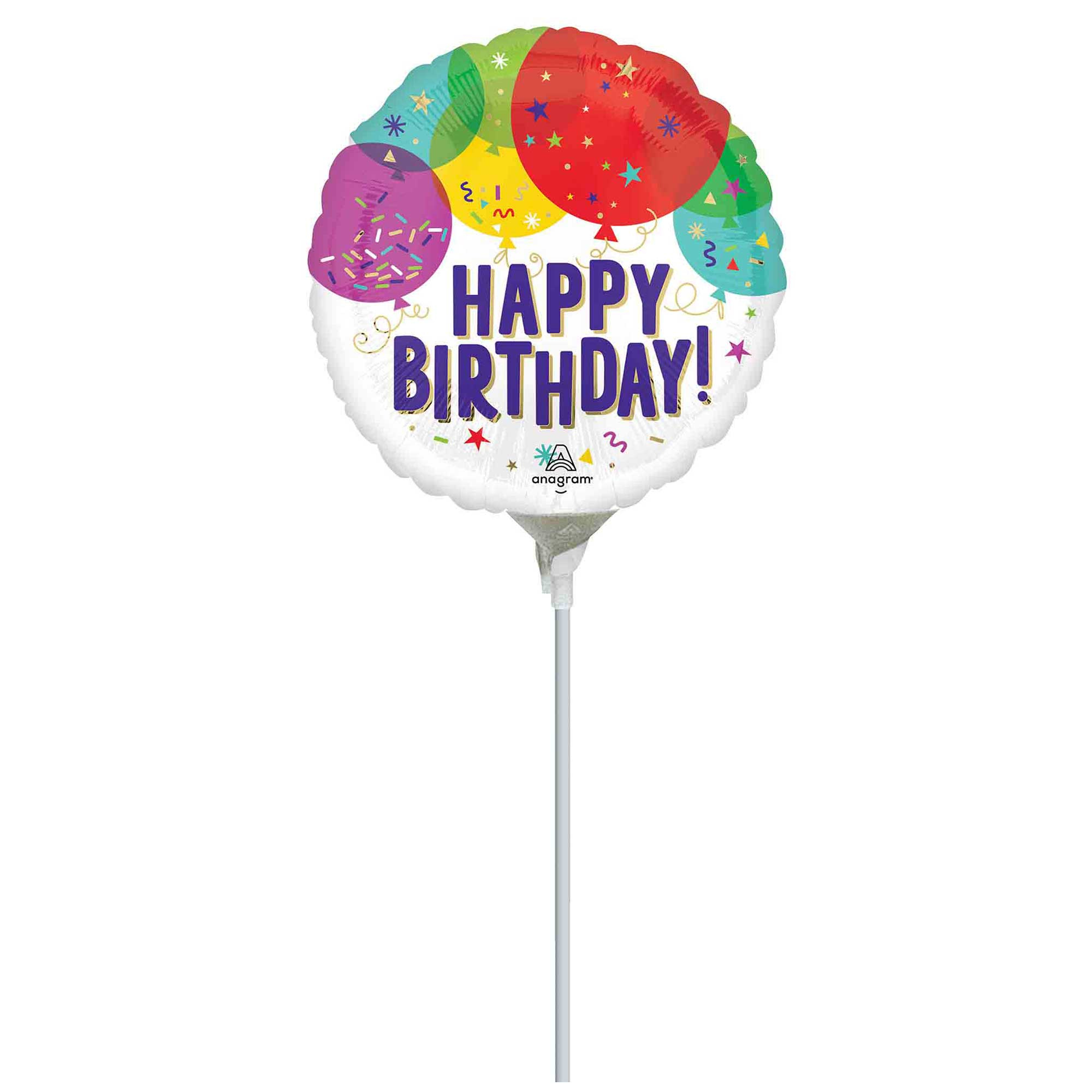 22cm Inflated Birthday Balloons A15