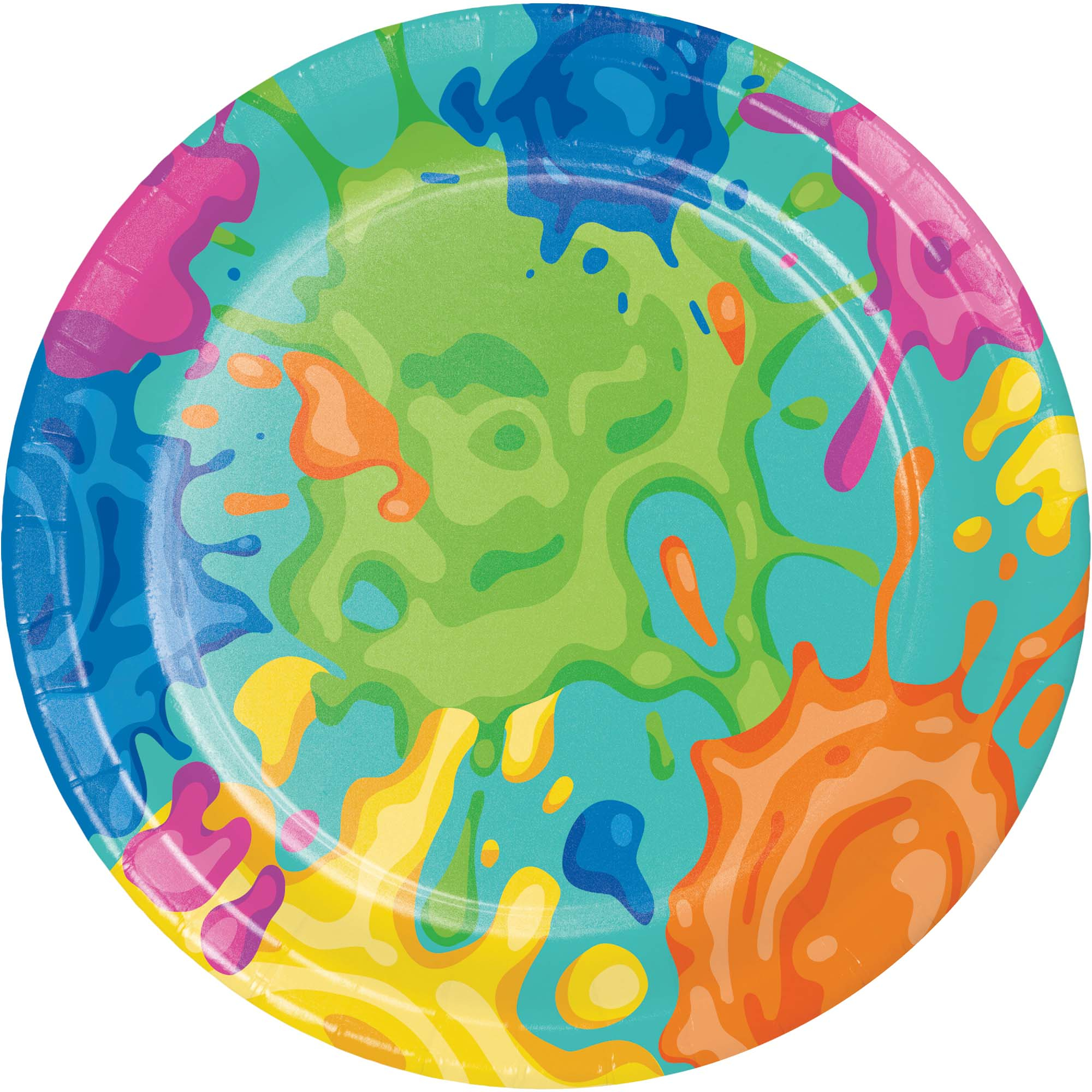 Paint Splatter 18cm Round Paper Plates NPC