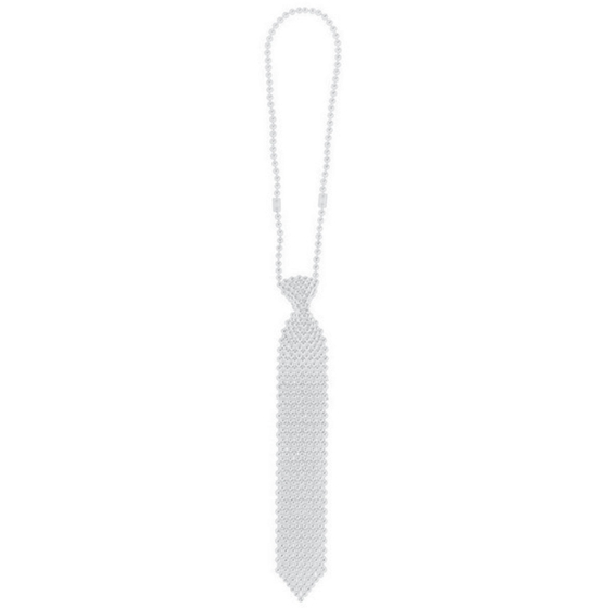 Tie Necklace -  Silver