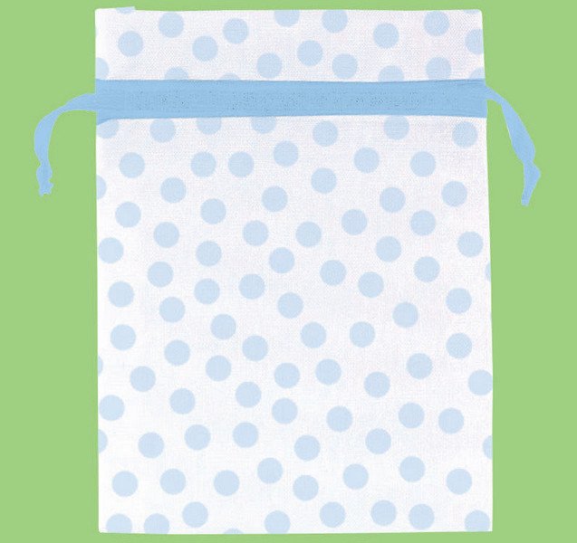 Blue Dots Organza Bags 12ct