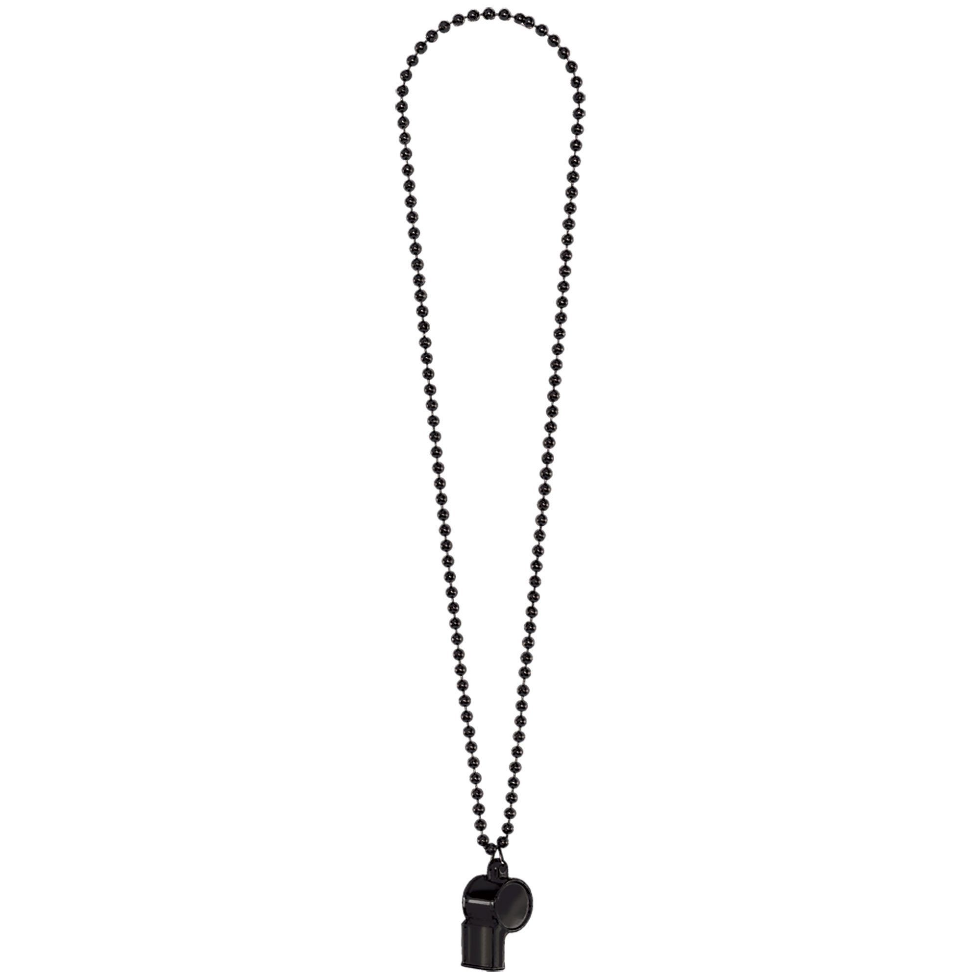 Whistle On Chain Necklace  - Black