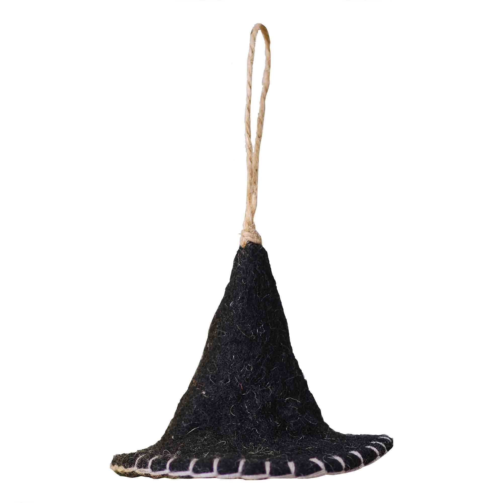 Pumpkin Spice Felt Witches Hat Tree Decoration