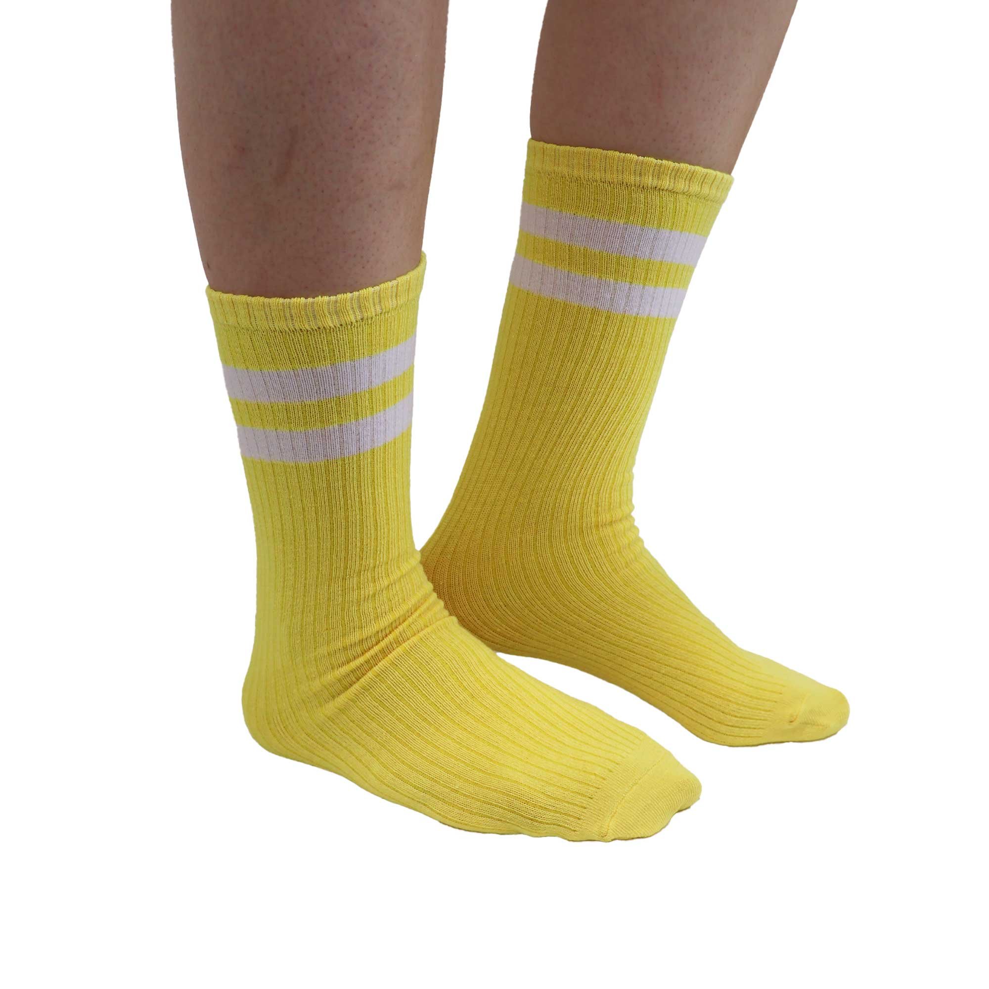Team Spirit Striped Sock Yellow 14+