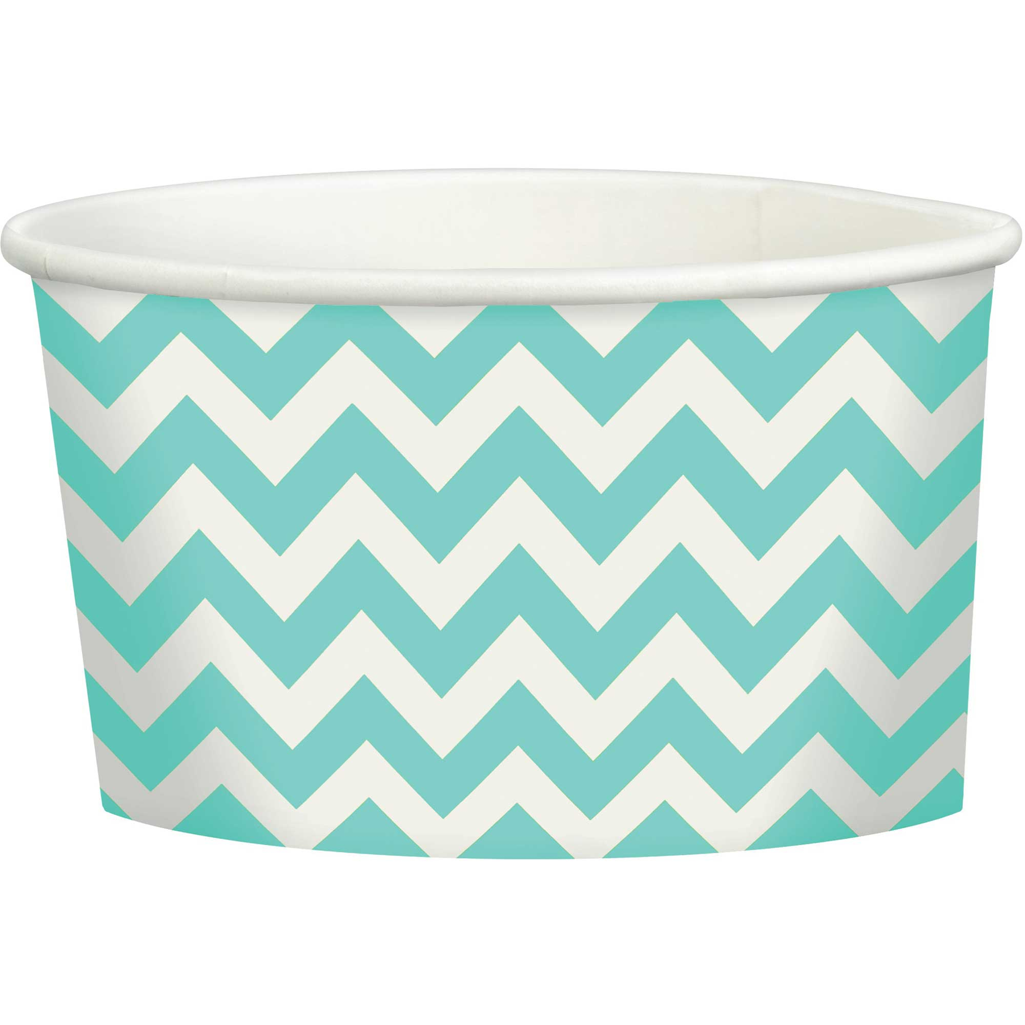 Chevron 280ml Treat Cups Robin's Egg Blue