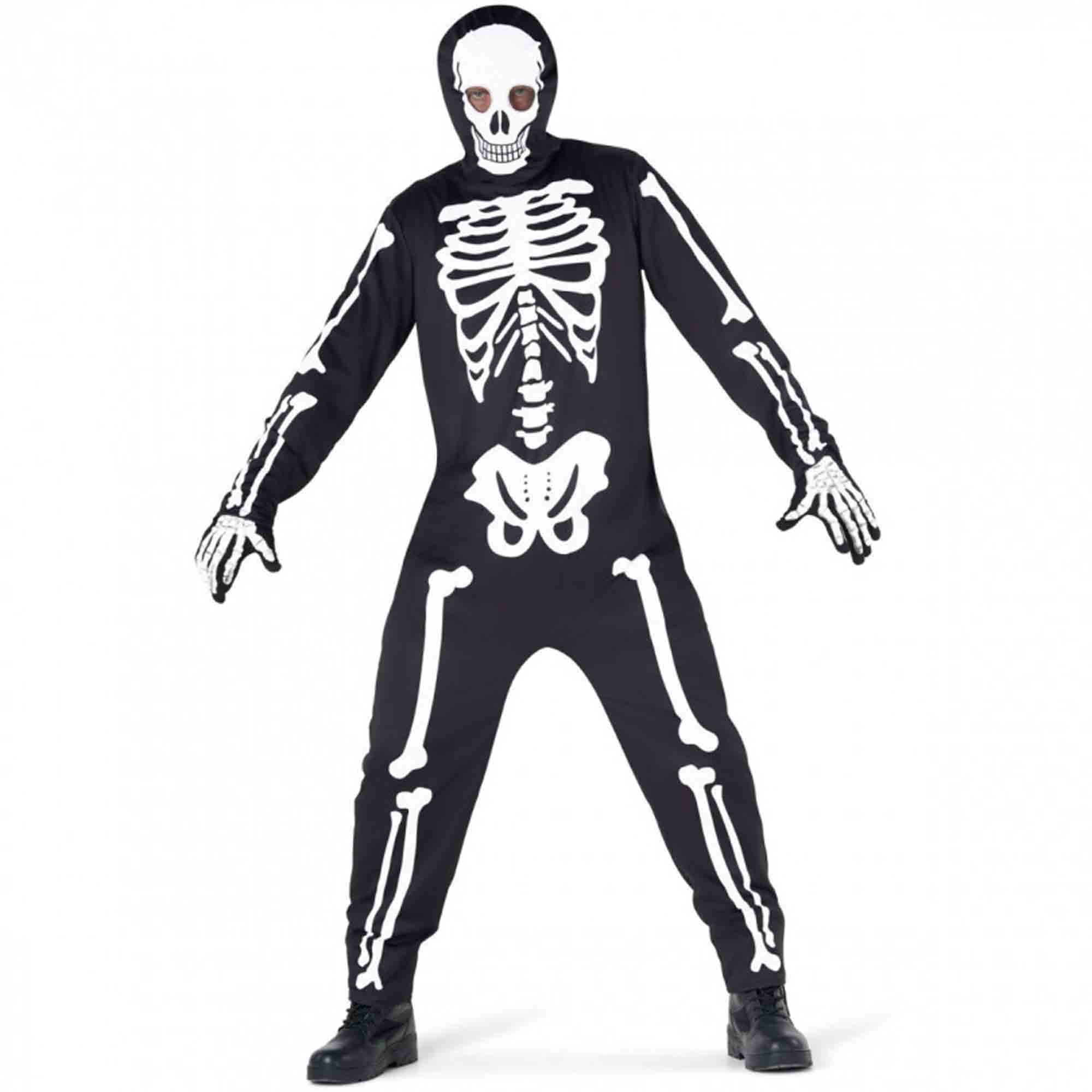 Costume Skeleton Jumpsuit Men's Medium