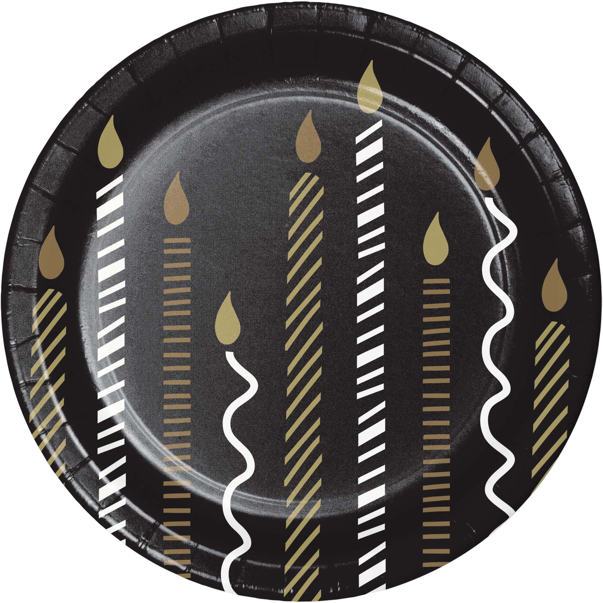 Golden Wishes 18cm Round Paper Plates NPC