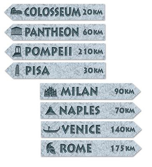 Beistle Italian Street Signs Cutouts