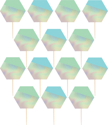 Shimmering Party Iridescent Picks 8cm