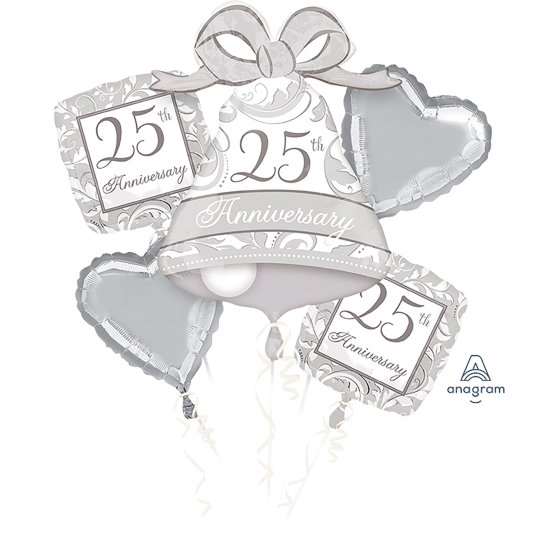 Bouquet Silver Scroll 25th Anniversary P75