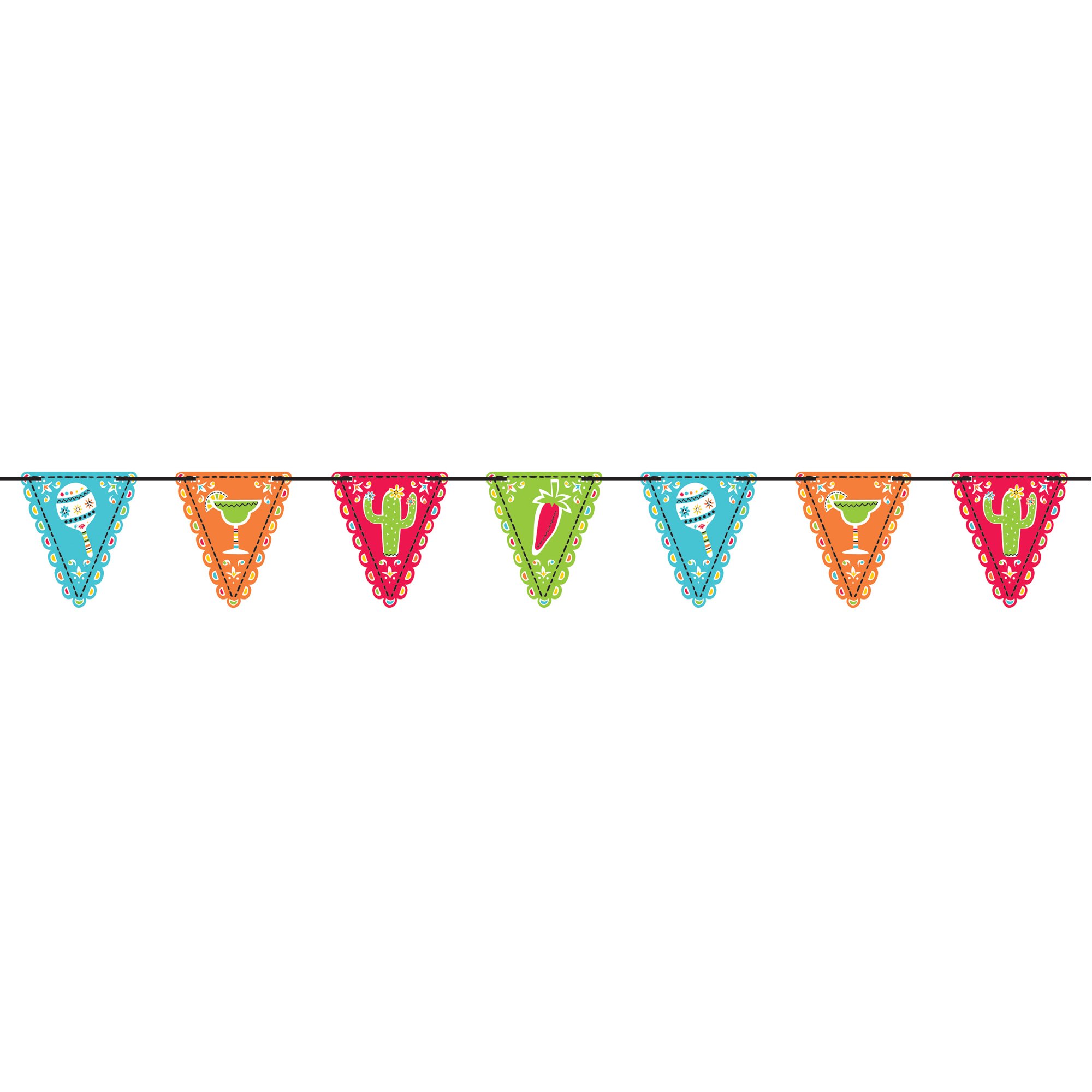 Fiesta Mini Paper Pennant Flag Banner