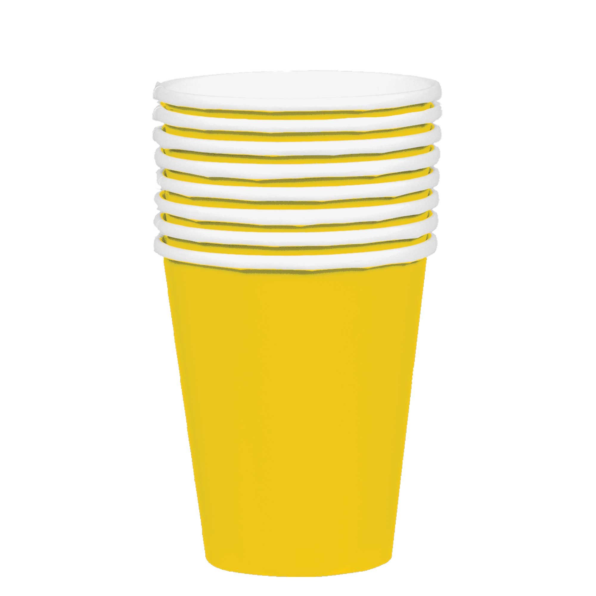 354ml Paper Cups 20 Pack- Sunshine Yellow HC