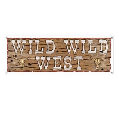 Beistle Wild Wild West Western Sign Banner