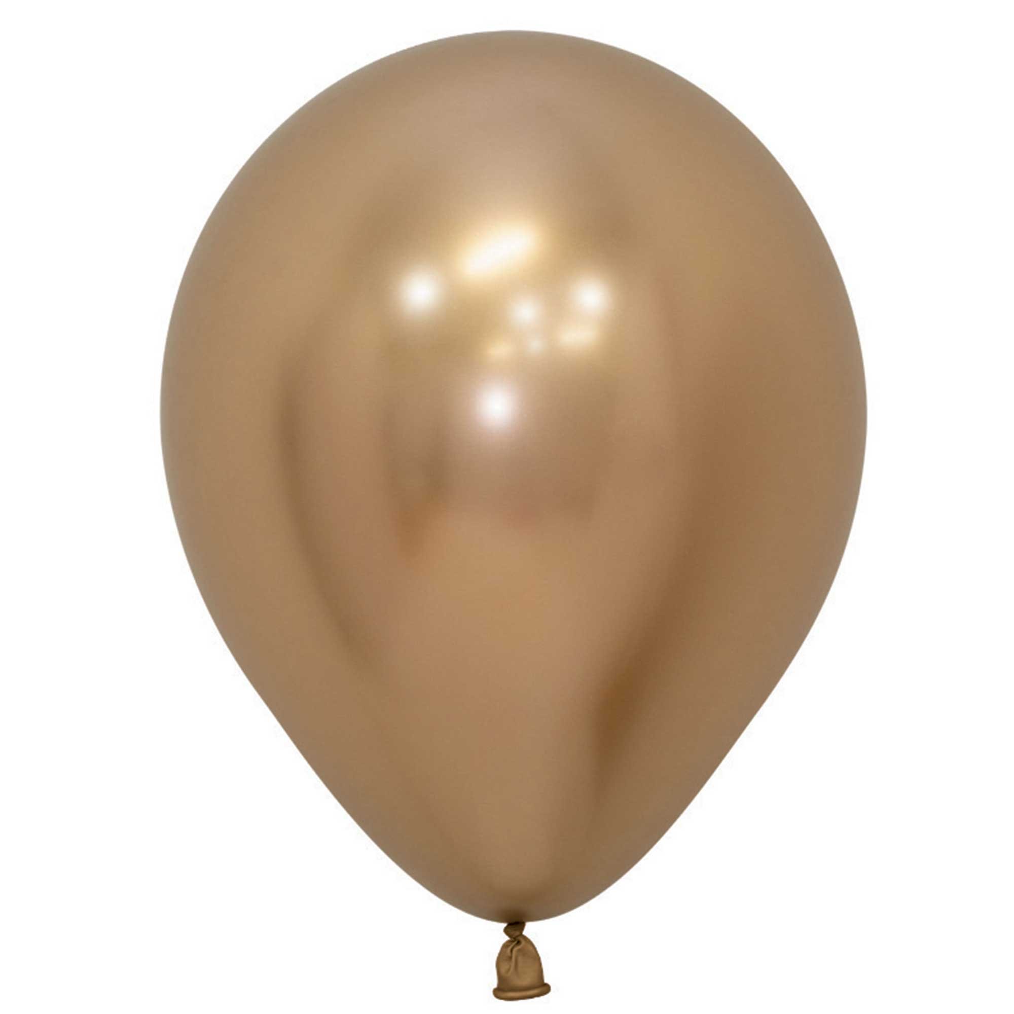 Sempertex 12cm Metallic Reflex Gold Latex Balloons 970, 50PK