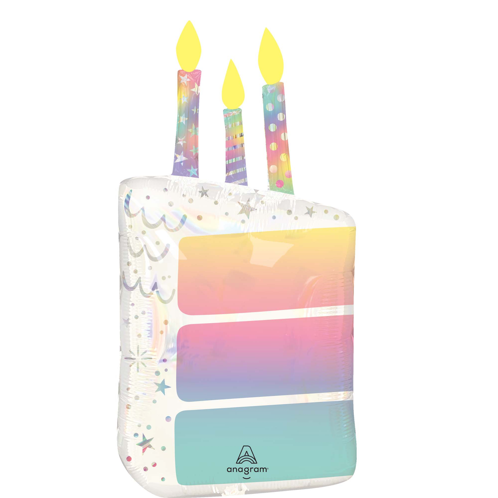 SuperShape Holographic Pearlised Birthday P45