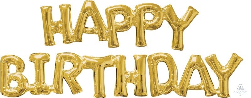 CI: Phrases HAPPY BIRTHDAY Gold G50
