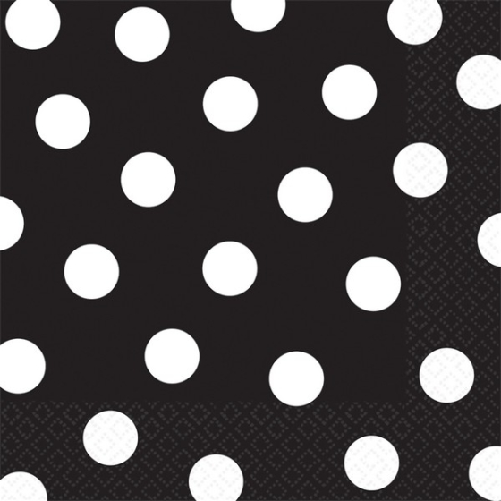 Dots Lunch Napkins Jet Black