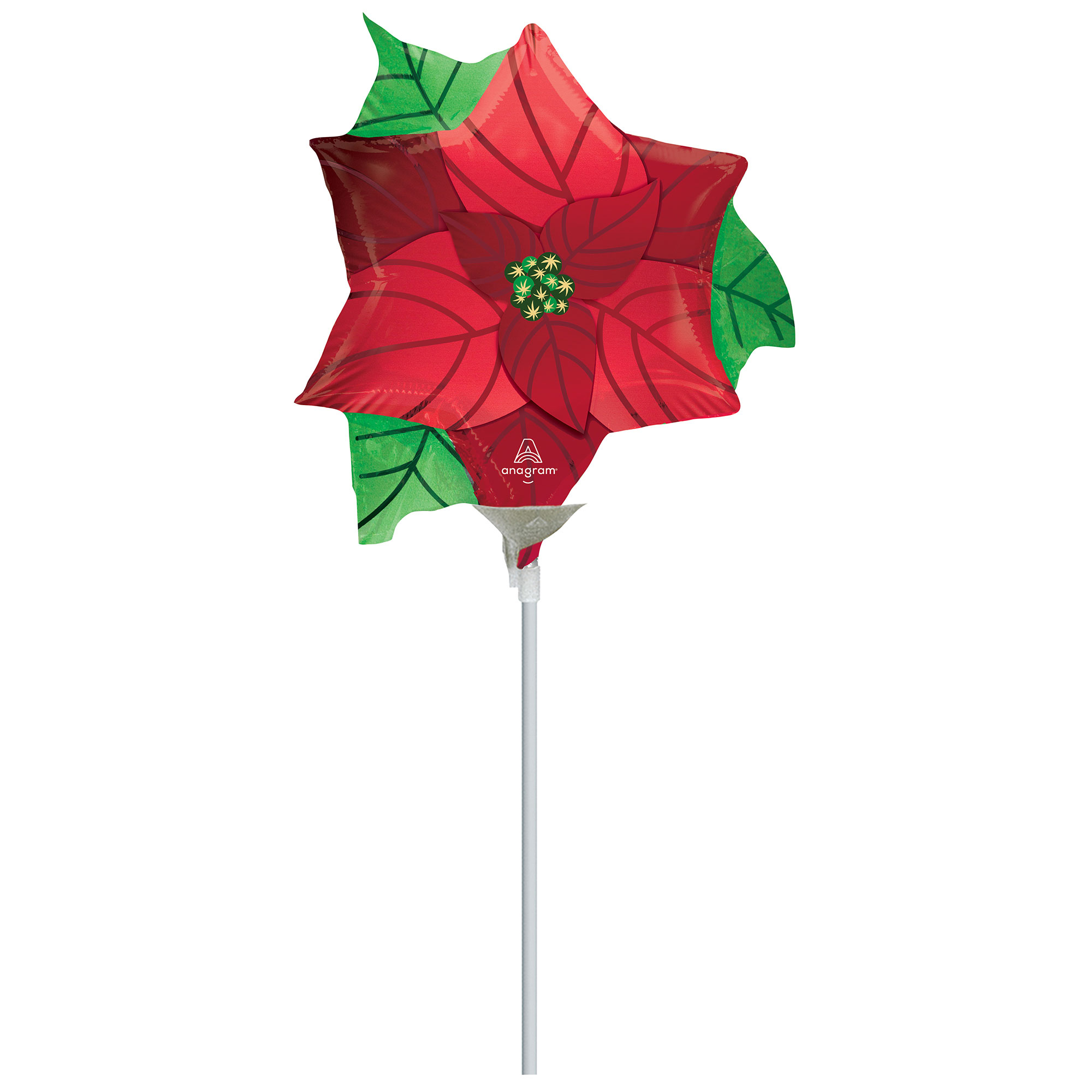 Mini Shape Inflated Satin Infused Poinsettia A30