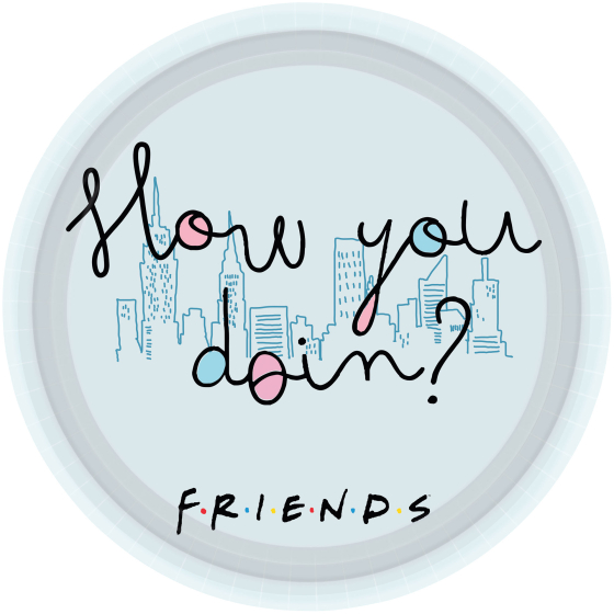 Friends 23cm Round Paper Plates