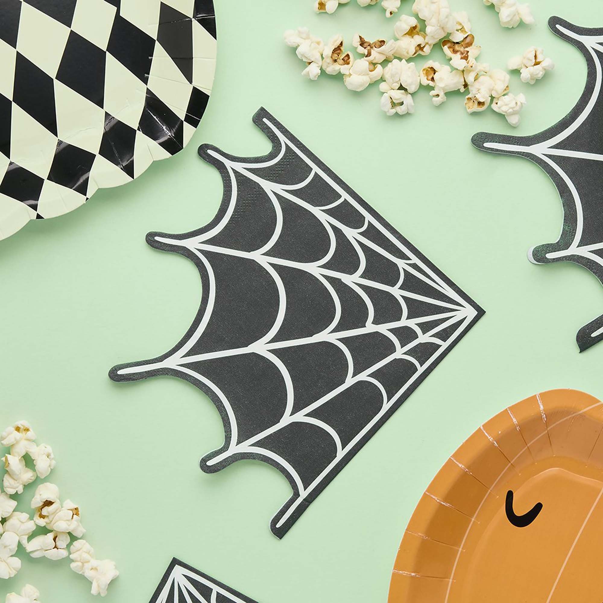 Retro Halloween Cobweb Napkin