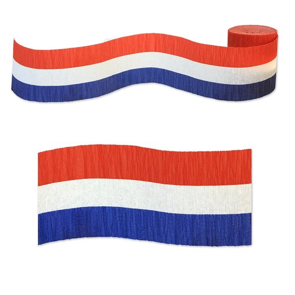 Beistle Crepe Streamer Red, White & Blue