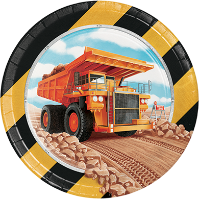 Big Dig Construction Lunch Plates Paper 18cm NPC