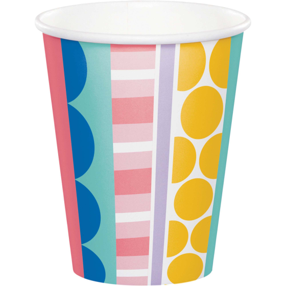 Party Patterns 266ml Paper Cups