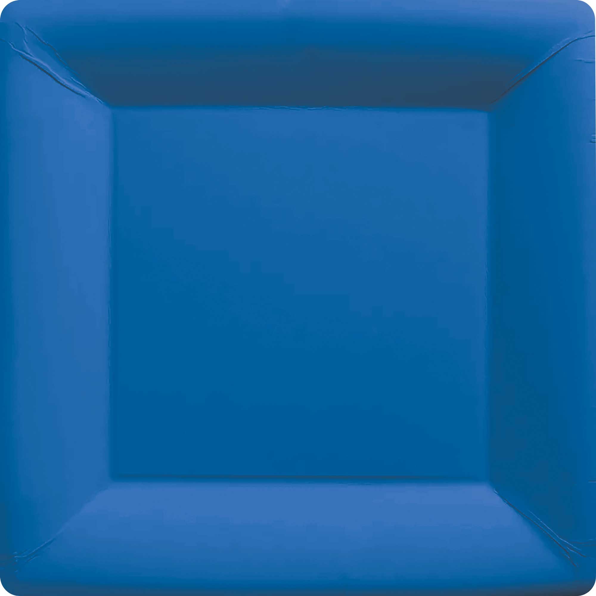 Paper Plates 17cm Square 20CT - Bright Royal Blue NPC